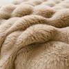 Luxurious Double-Layer Rabbit Fur Blanket: Otter-Soft Plush, Versatile Sofa Throw