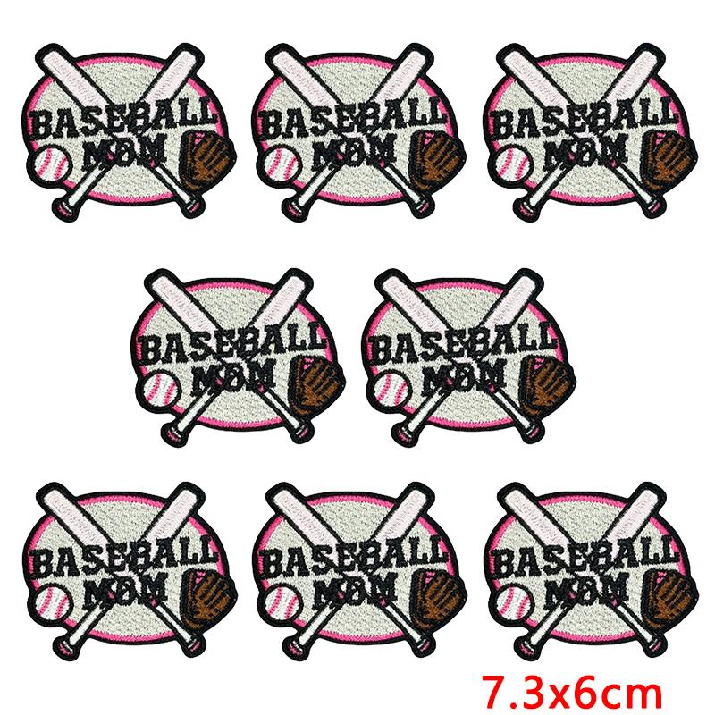 10pcs Cartoon Balls Series Full Embroidered Patches Personality Letter Slogan Patch Clothes Decoration Sew Stickers Applique 
