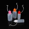 1 Set Klarplastik-Squeeze-Flaschen mit Nadelspitze und sicheren Deckeln für Klebstoff, Bastelmaterialien, Gewürze und Flüssigkeitsaufbewahrung