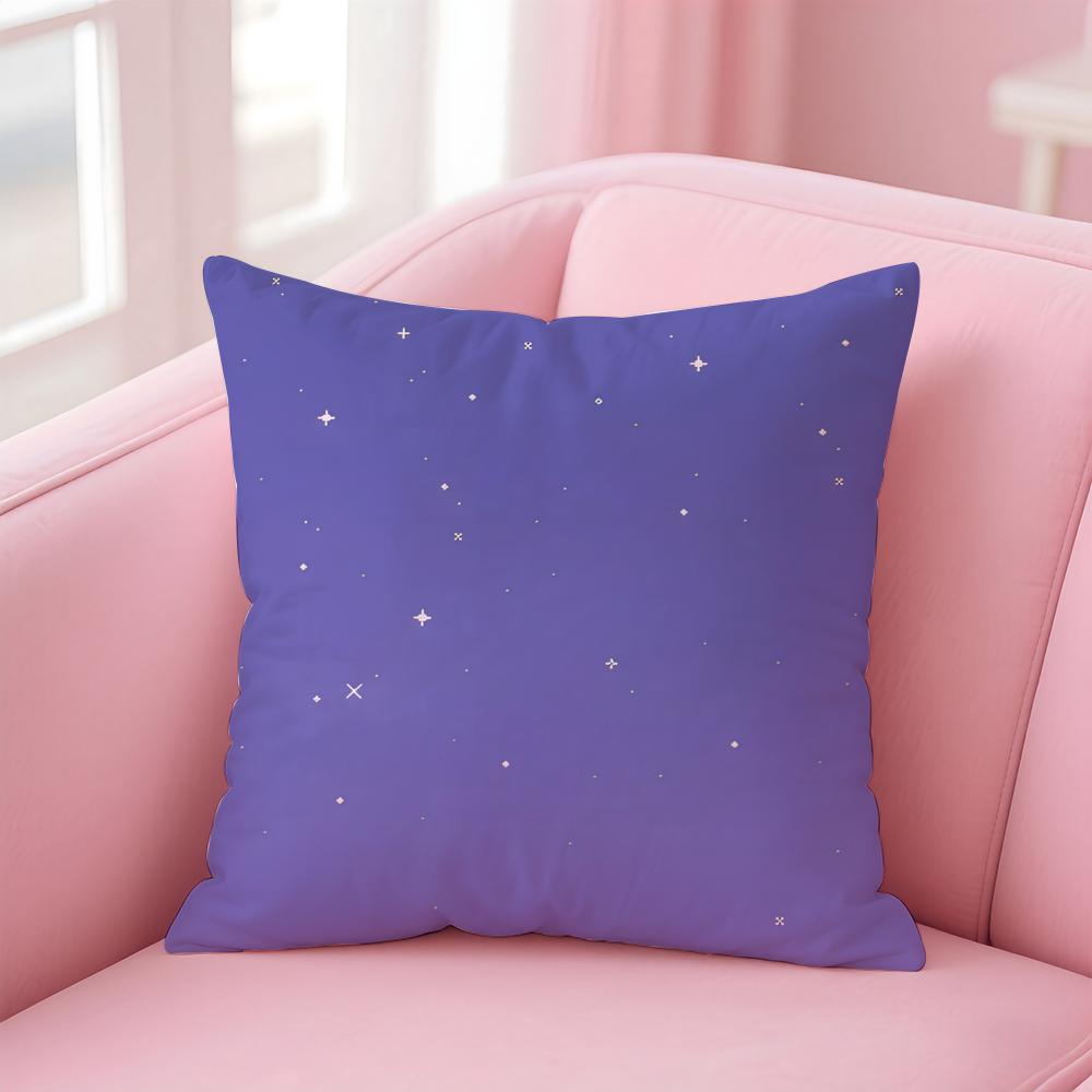 Mystical Elegant Purple themed artistic prints Cushion Cover Pillowcase Short Plush Invisible zipper Room Sofa Cushion Cover
