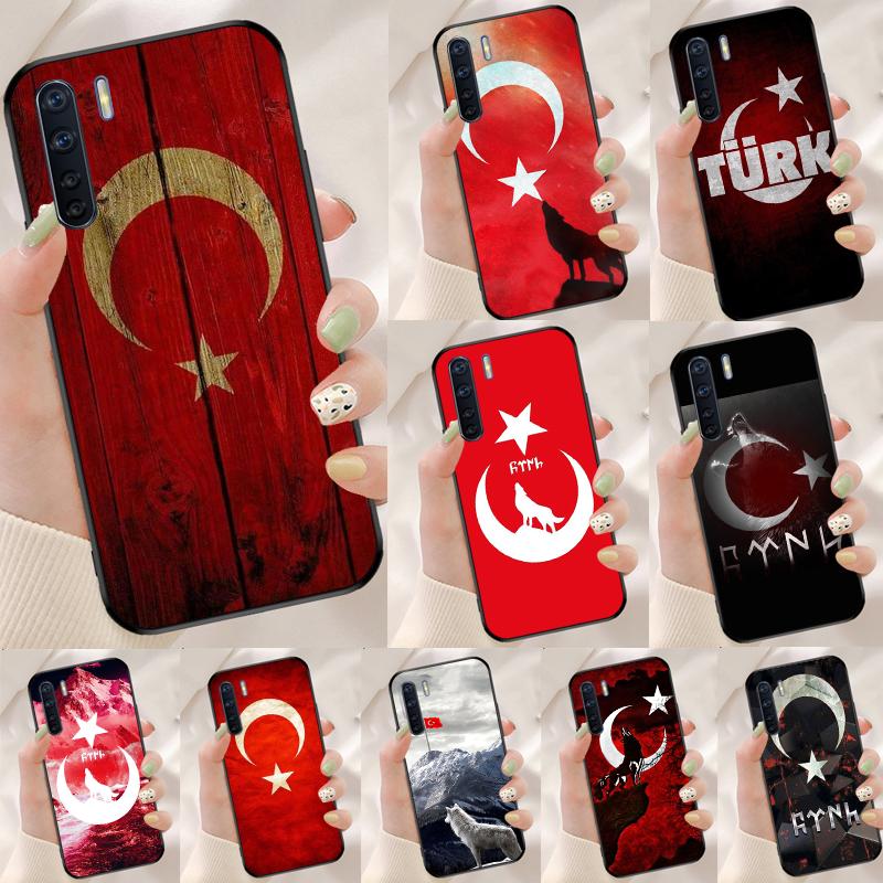 Türkei Flagge Hülle Für Oppo A94 A74 A54 A18 A38 A58 A78 A98 A40 A60 A80 A16 A76 A96 A15 A17 A77 A57S Cover