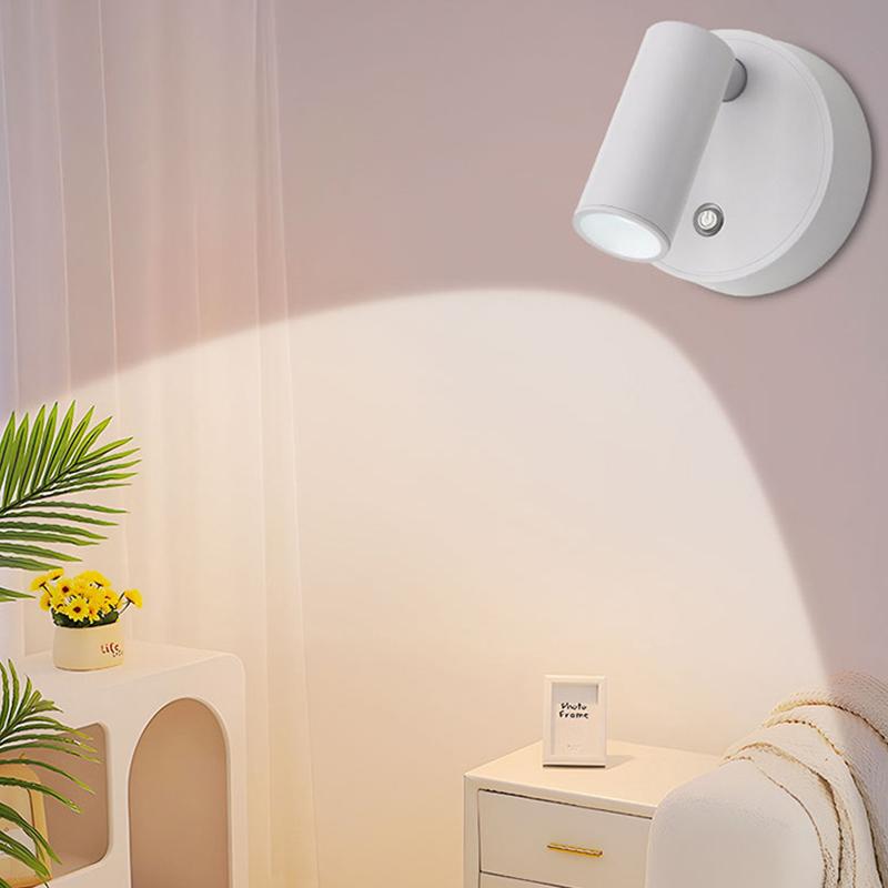 LED-Licht Magnetisch USB Wiederaufladbar Wandleuchte Strahler Kabellos Keine Verkabelung Kein Bohren Leselicht Schlafzimmer Nachttischleuchte