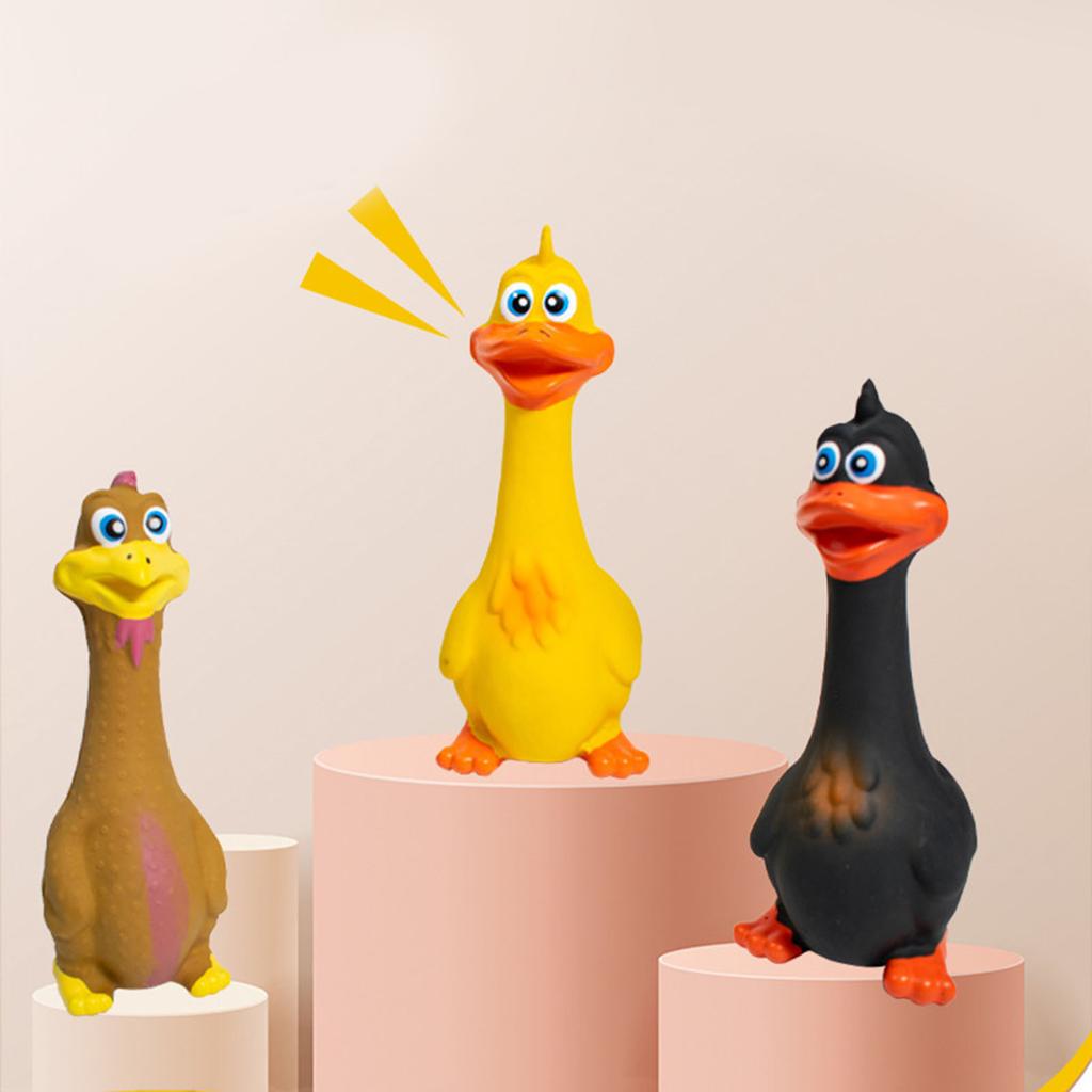 Latex-Hühnerspielzeug, bissfest, Zähneknirschen, Cartoon, niedlich, interaktiv, quietschendes Hundespielzeug für Haustiere