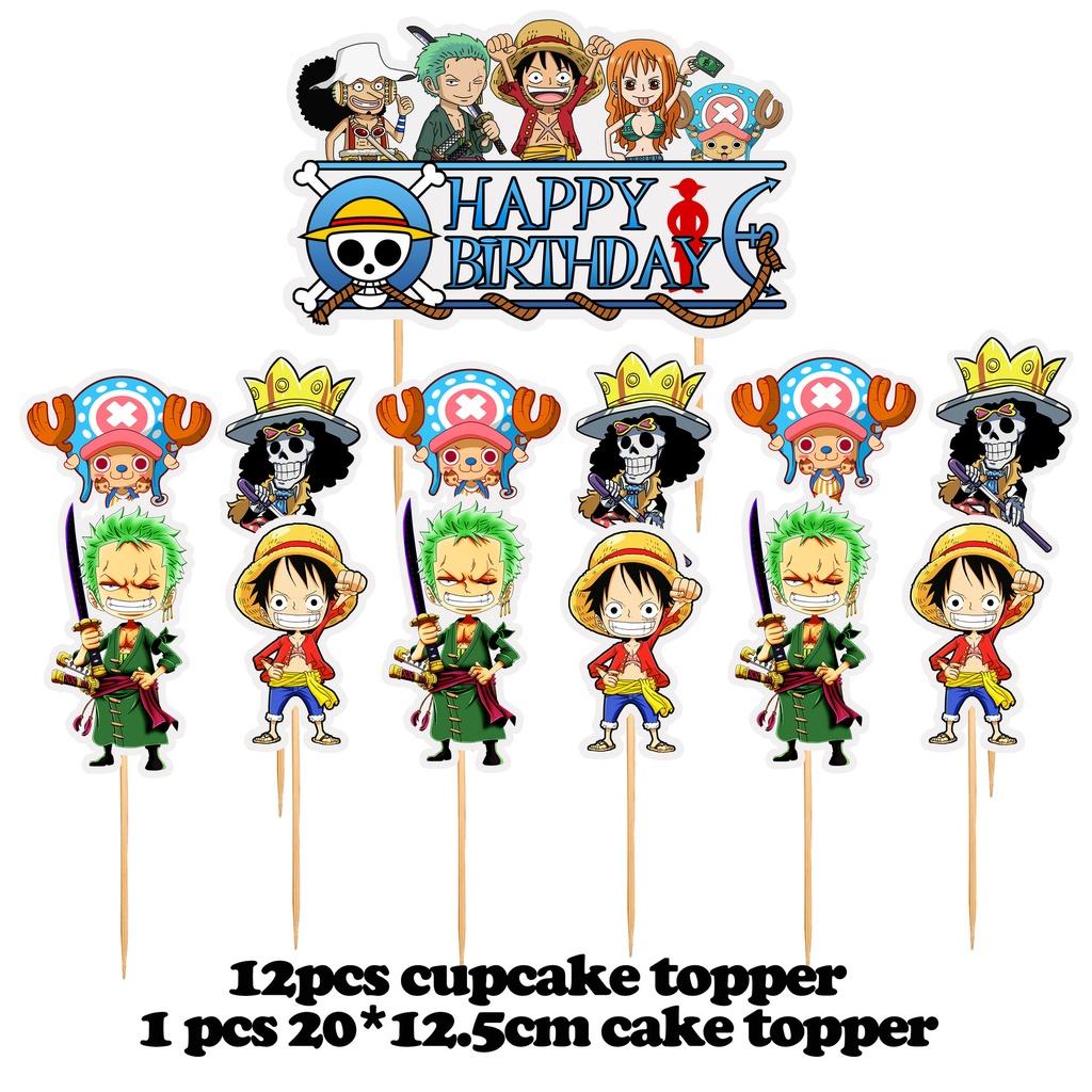 Piece One Theme Birthday Party Supplies Decoration Kids Banner Topper Balloons
