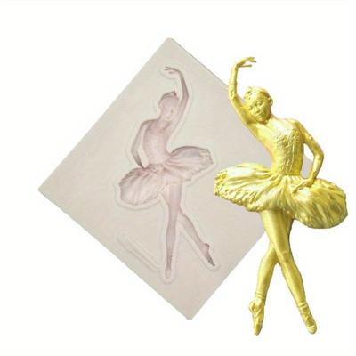 Nuovo stampo per decorare torte in silicone a forma di ballerina, con bordo in pizzo, per cioccolato fondente, per feste e matrimoni