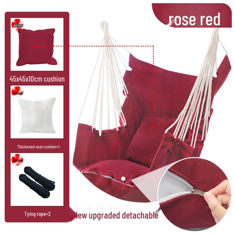 Adult Rainbow Hanging Chair with Thickened Pillow
