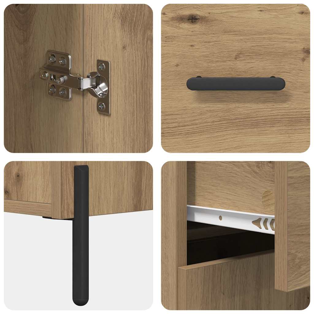 Highboard Artisan Oak 69.5 x 32.5 x 180 cm Particle Board