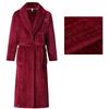 Herren Bademantel Winter Flanell Lang Robe Paar Verdickte Warme Nachtwäsche Plus Size Nachthemd Damen Lose Homewear