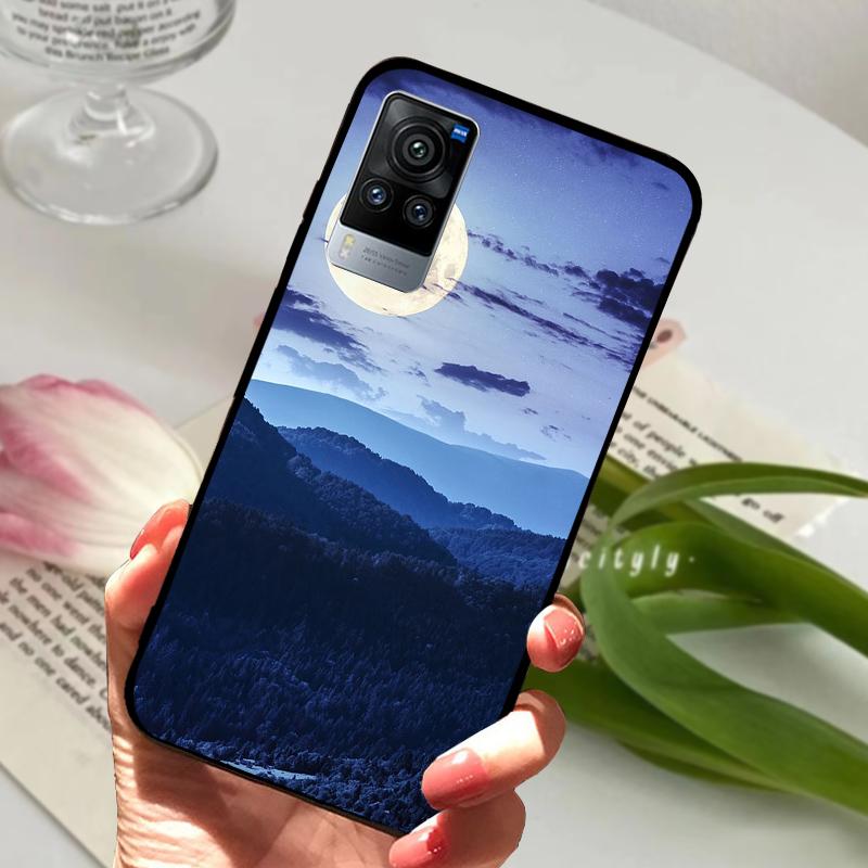 For VIVO X60 Pro 5G Case V2046 V2047A Cartoon Cute Matte Silicone TPU Soft Phone Cover For Vivo X60 X 60 Shockproof Coque Bumper