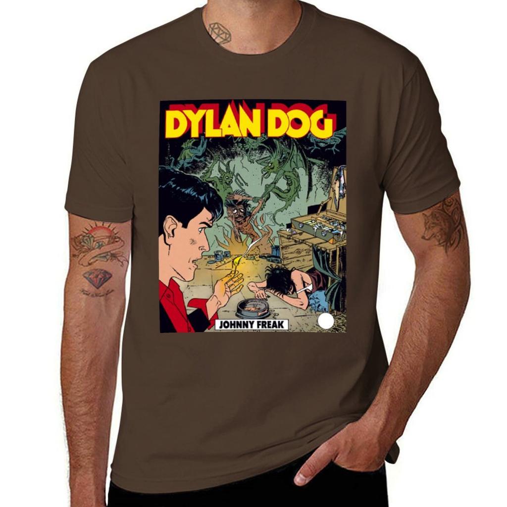 T-shirt DYLAN DOG abbigliamento estivo neri sublimi pesanti abbigliamento uomo