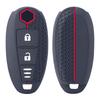 For Suzuki Baleno Ertiga Ciaz Ignis Kizashi Swift Sx4 S-Cross Vitars Silicone Car Smart Key Cover Case Bag Protector Keychain