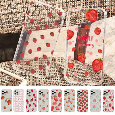 Peach Strawberry Phone Case for iPhone 11 12 13 Mini Pro XS MAX 8 7 6 6S Plus X 5S SE 2020 XR Case