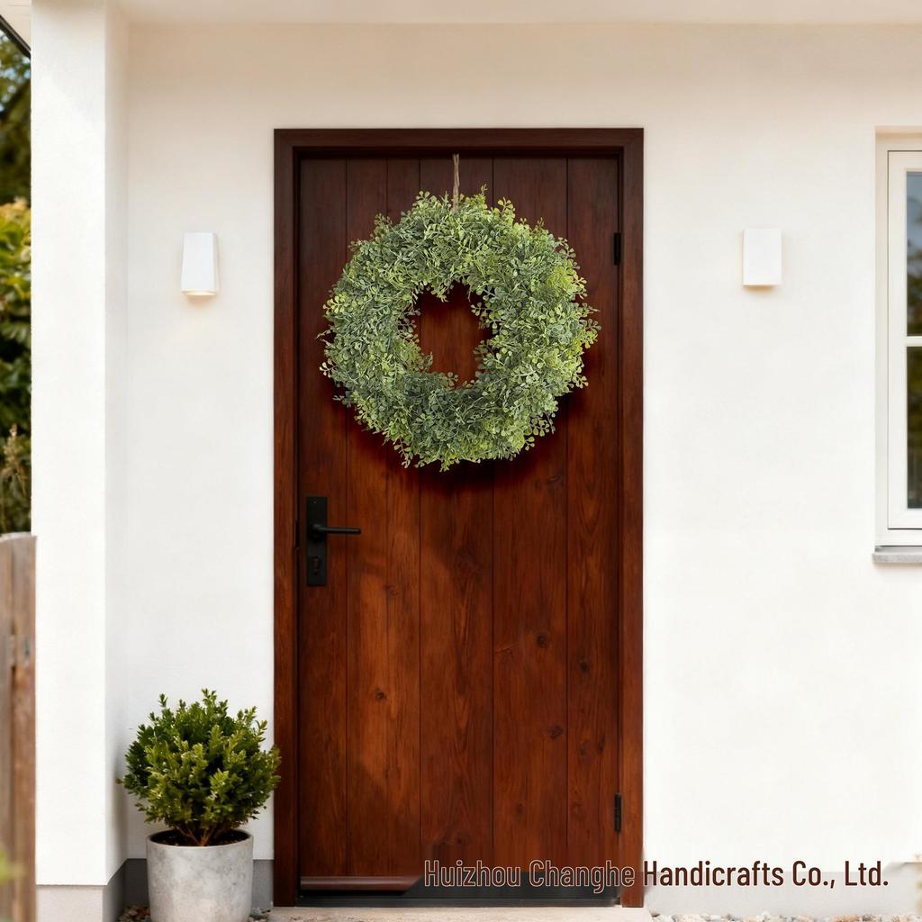 Artificial Green Leaf Wreath for Home Decoration and Venue Arrangement