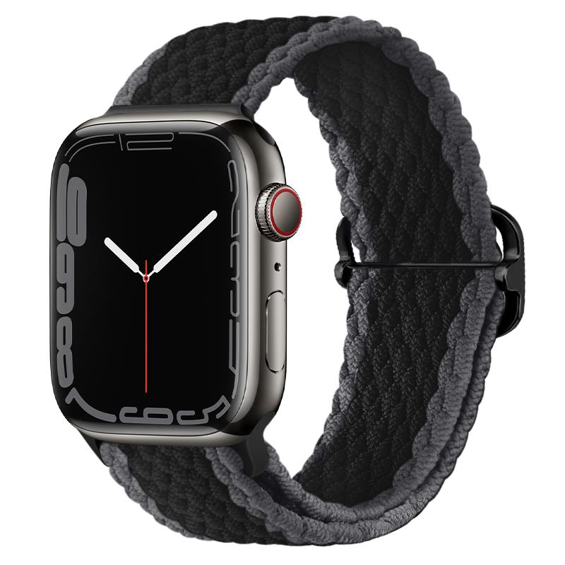 Braided Loop Strap for Apple Watch Band 44mm 40mm 49mm 45mm 41mm 46mm 42 38mm Nylon Bracelet iWatch Series Ultra 10 9 8 7 6 5 SE