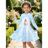 Girls' 3D Princess Dress Long Sleeve Summer Spring Vacation Daily Holiday Princess Beautiful Sweet Kids 4-12 Years Casual Dress A Line Dress