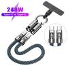 Factory Direct  240W Phone Lanyard Cable Wrist Strap USBC Type C To C PD240W 5A Fast Charging & 480mbps Data Transfer Cable 30cm