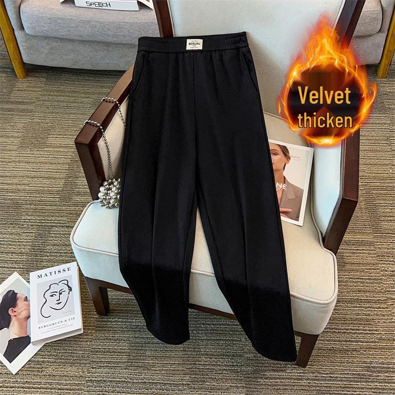 

Plus Size High-Stretch Casual Pants for Women - Extra Wide Fit 300 Jin, Base Layer Long Pants 200/260/300 Jin 5550 7XL