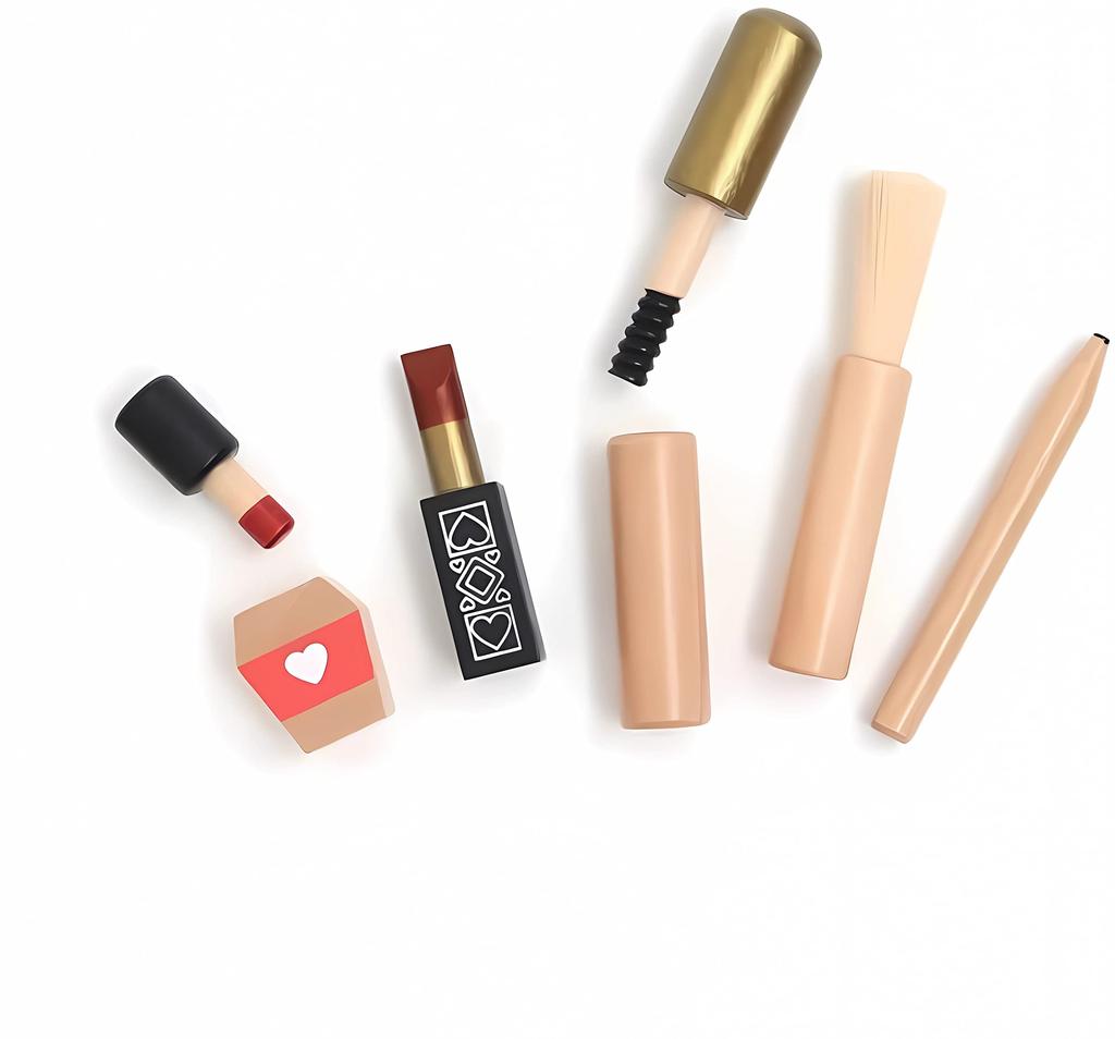 Wooden Cosmetic Toy with Shopper 6941341 F.O.TOYBOX Set, Multicolor, Container,