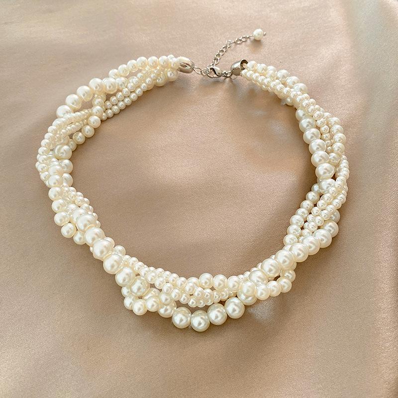 Pearl necklace - women's high-end, elegant, multi-layer pendant, light luxury, niche design, commuter collarbone chain