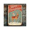 Vintage Christmas Tin Sign Santa Reindeer Wall Decor 20x30cm Home Bar