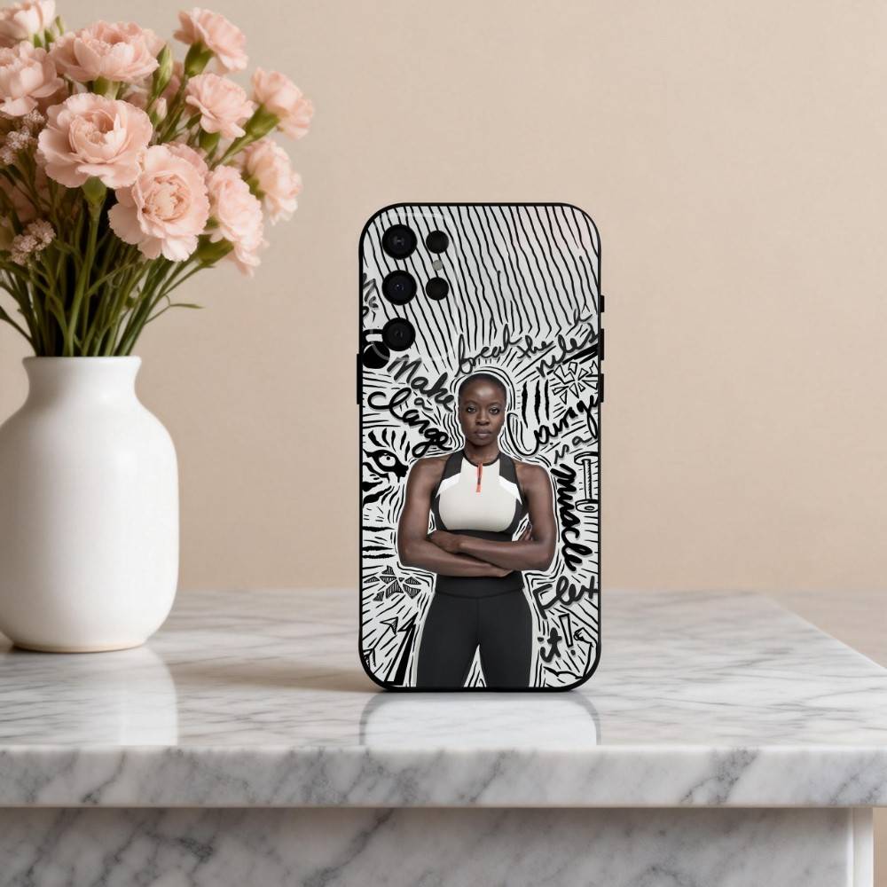 Brilliant D-Danai G-Gurira Actress Phone Case For Samsung S25,S24,S21,S22,S23,S30,Ultra,S20,Plus,Others Soft Black Cover