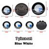 Car Blue White Logo Front Hood Emblem 82mm Rear Badge 74mm Wheel Hub Cap 68mm 56mm Steering Wheel Sticker 45mm Accessory For BMW Xm0