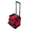 Rolling Cooler 43L Large Capacity Waterproof Foldable Rolling Insulated Box for Camping Picnic Red