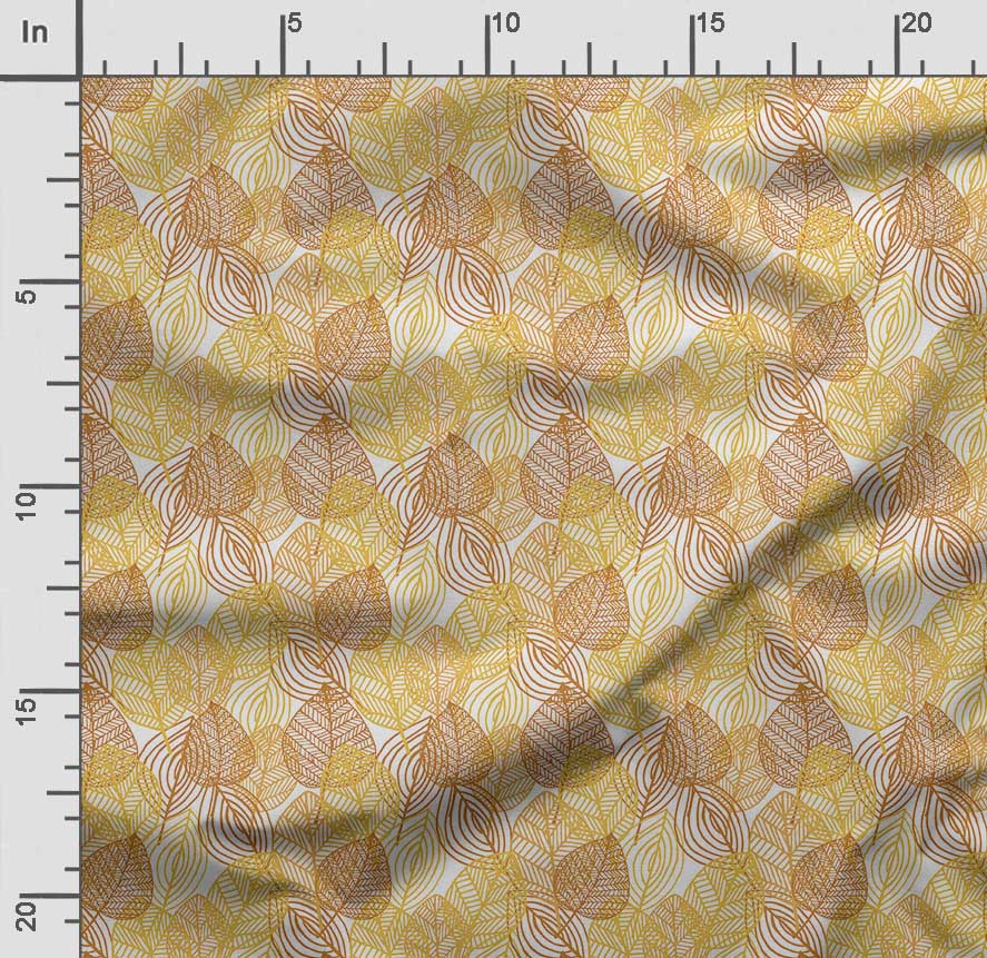 Soimoi Leaves Print,  Cotton Cambric, Quilting Fabric Sold by The Yard 42 Inch Wide, Medium Weight Cotton Fabric,