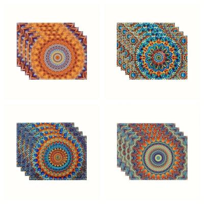 Quadratische Platzdeckchen (12 x 18 Zoll) | Modische Polyester-Tischsets im Kaffee-Design, Ideal für Kaffeeliebhaber und Feiertagsversammlungen