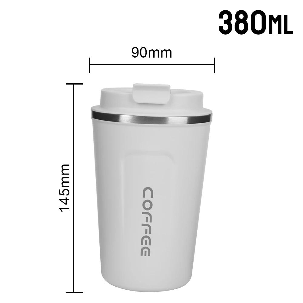 Thermo Cafe Coffee Mug 380/510ML Car Thermos Mug Leak_Proof Travel Thermo Cup for Tea Water Coffee Double Stainless Steel Coffee Mug