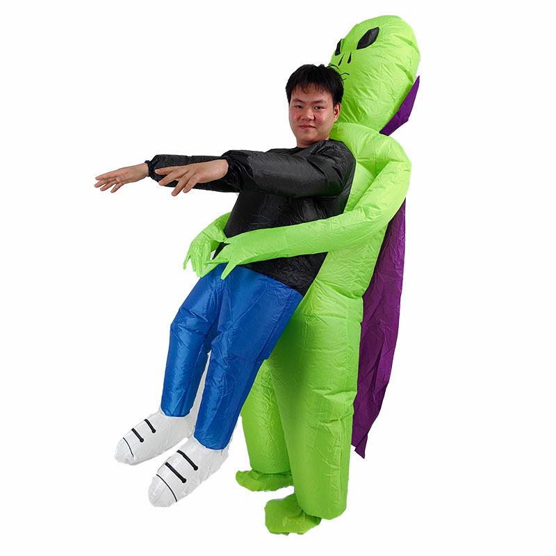 

Надувной костюм пришельца-призрака на Хэллоуин: Смешной мультяшный талисман-реквизит Child 120-150cm