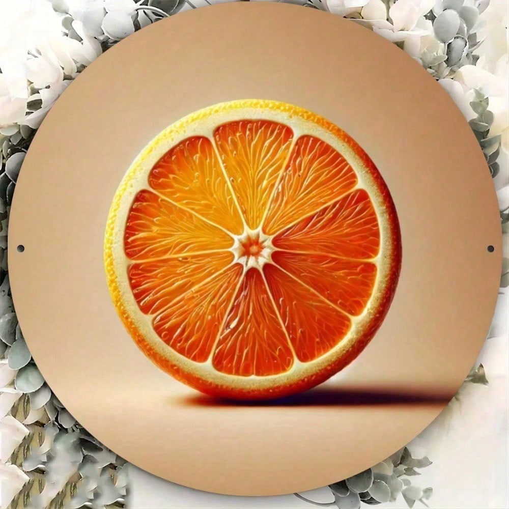 

Retro Orange Slice Metal Wall Sign 8x8 Inch Hippie Garden Decor Outdoor Patio Home Office Kitchen Gift For Women 20x20 різнокольоровий