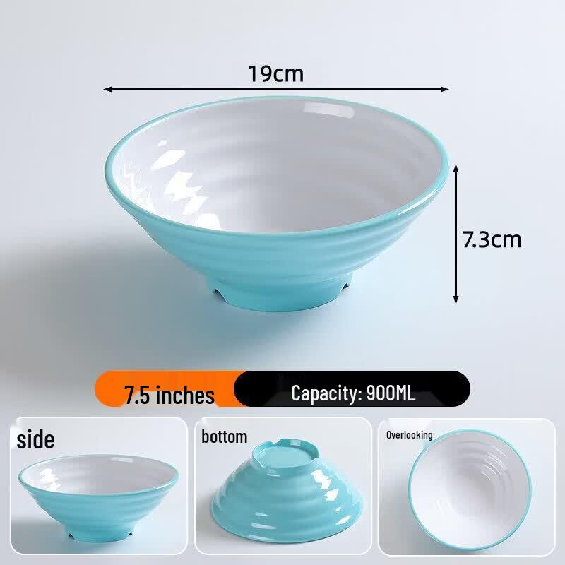 Commercial Two-Tone Melamine Noodle & Soup Bowl