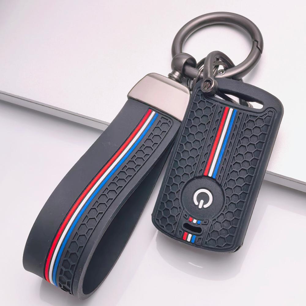 Key Fob Cover for YAMAHA Nmax XMax 125 Aerox 150 with Keychain Anti-Scratch Surface Shockproof Structure Soft Grip Texture Easy Install Design