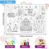 Birthday Dinosaur Space Giant Coloring Poster for Kids Color-in Activities Games  Party Supplies