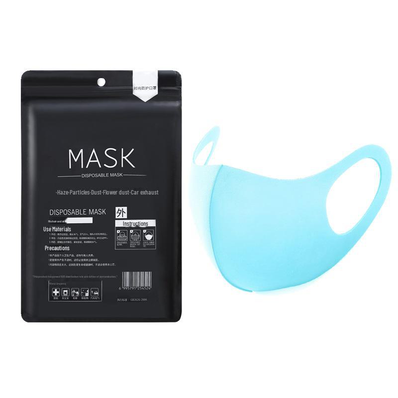 Unisex Celebrity Summer Fashion Masks: 3D Black Knit, Dust-Proof, Breathable, Cotton and Ice Silk, Sun-Blocking, Washable.