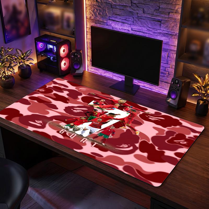 Portugal Football Crest Mouse Pad, Extended Non Slip Rubber Desk Mat for Gaming Office Laptop Fan Gift