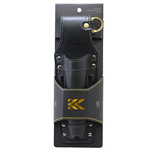 Fujiya Pen-Style Electric Screwdriver Holder, Black and Gold, Light PU Leather Series, AH-21BG