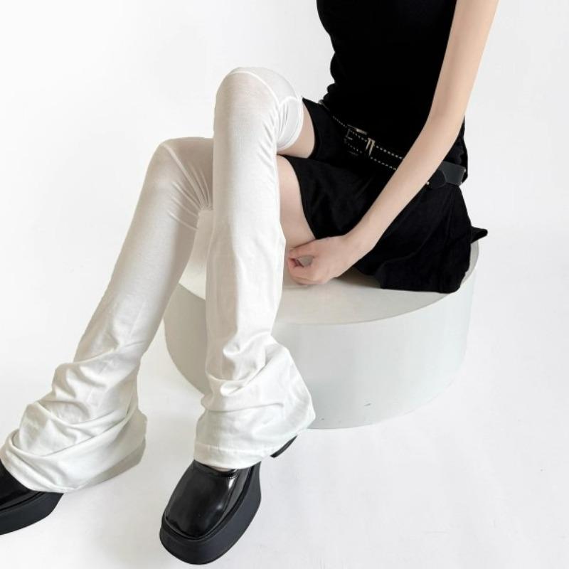 Harajuku Y2k Chica Gótica Lolita Calentadores de Piernas Hasta la Rodilla Accesorios Medias JK de Cuerno Estética Retro Fundas de Piernas Apiladas Mangas