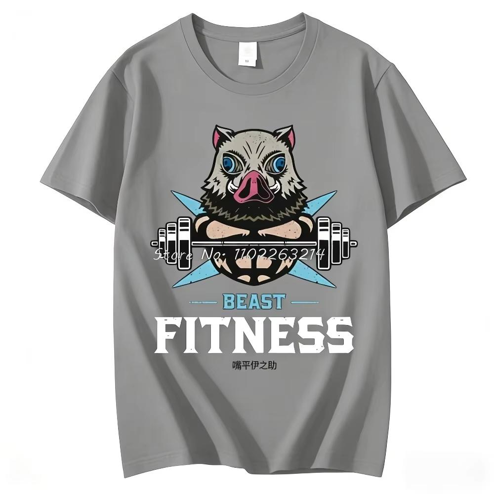 Demon Slayer Anime Tshirt Inosuke Hashibira Pure Cotton Tshirt with Anime Print for Summer 2026 Unisex new Short Sleeved Top