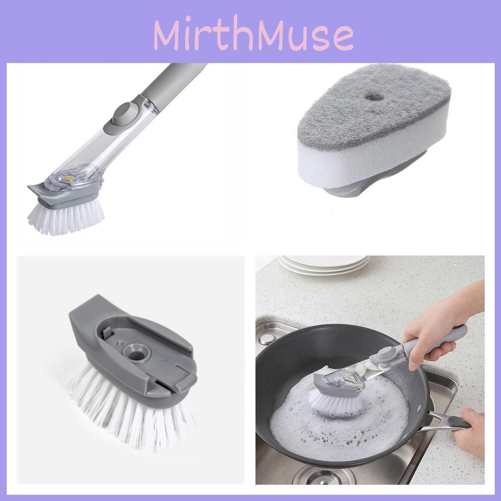 Hassle-free Pot Cleaning With Liquid Dispensing Brush