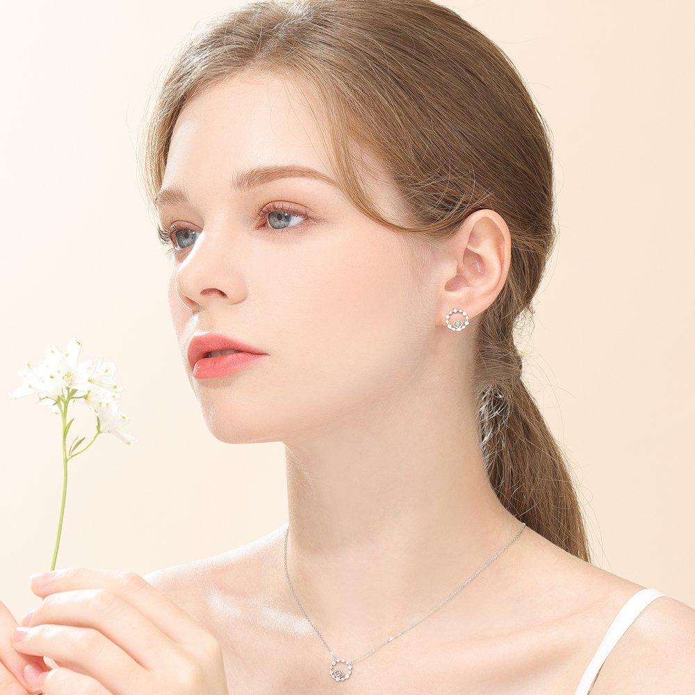 Dieuamour Silver 925 Label Fleur Earrings