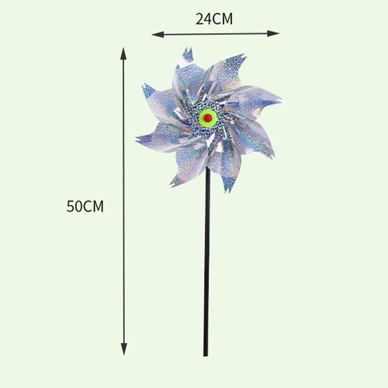 1pcs Bird Repeller Pinwheels Reflective Sparkly Bird Deterrent Windmill Protect Garden Plant Flower Garden Lawn Decoration