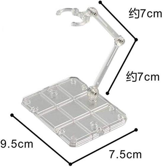 LUCKYBEE Set mit 6 Kunststoff-Modellständern, Figuren-Sockel, Polycarbonat im Maßstab 1:144, 180-Grad-Gelenkige Display-Ständer für Modelle und Puppen (klar)
