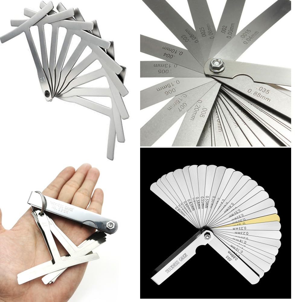 GYWHOOFT Gitar Radiusmåler Gitar 9 Gitar Strenginstrument Måleverktøy Kit Sett Strenghøyde Linjal Understreng Radiusmåler Gitar