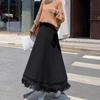 Dzianinowa spódnica midi dla kobiet jesień zima spódnica A-line do dopasowania do swetrów zimą