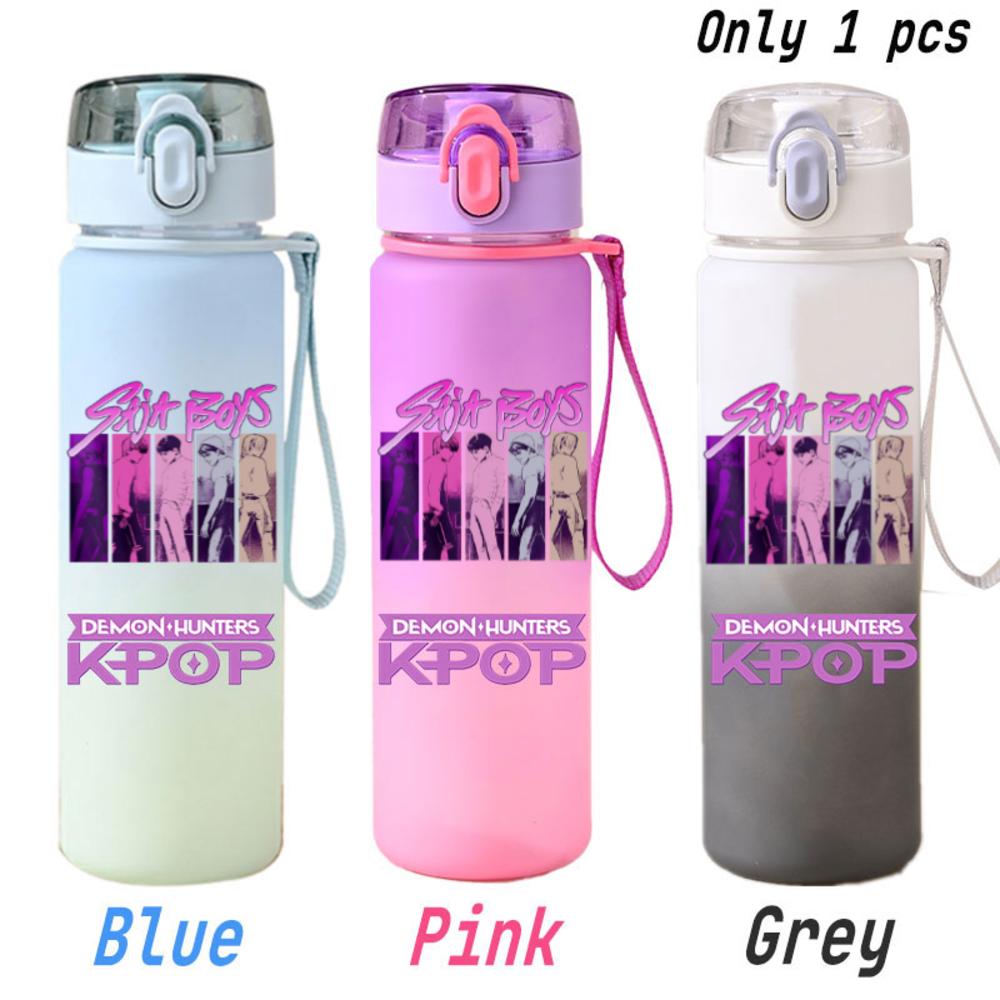 For KPOP Cup 750ML Bottle Portable Sports Kpop Plastic Anime Gradient Drinking Direct Drinking Water Cup Gourd Container