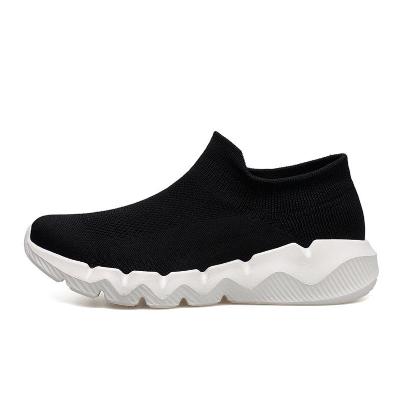 Red Knit Men's Sock Shoes Slip-on Lightweight Casual Sneakers Unisex Big Size 48 Non-slip Comfortable Sport Shoes Women Sneakers