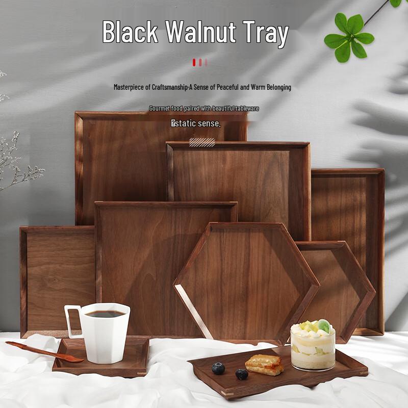 Nordic Black Walnut Wooden Tray