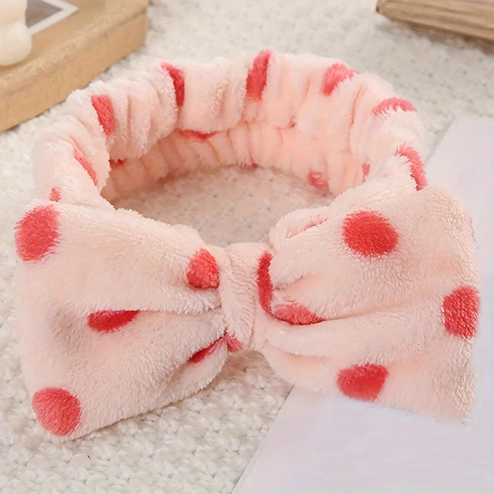 Wash Face Hair Holder Čelenky Měkký Hřejivý korálový fleece Mašle Zvířecí Uši Čelenka Pro ženy Dívky Módní turban Vlasové doplňky